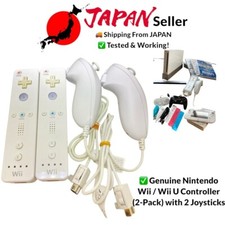 Controle Nintendo Wii U/Wii genuíno branco (pacote com 2) com 2 joysticks comprar usado  Enviando para Brazil