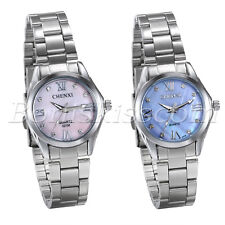 Relógio de pulso feminino de quartzo pulseira de aço inoxidável numerais romanos mostrador de strass comprar usado  Enviando para Brazil
