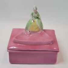 Antiga caixa de lembrança de bugigangas rosa francesa senhora vaidade/boudior cerâmica Baviera 5"  comprar usado  Enviando para Brazil