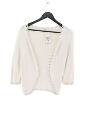 Kaliko Women's Cardigan UK 8 Cream Viscose with Linen V-Neck Cardigan for sale  MARKET HARBOROUGH