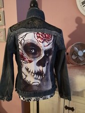 Jeansjacke upcycling unikat gebraucht kaufen  Ludwigshafen am Rhein