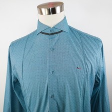 Camisa social Aramis Night masculina slim fit LS botão para cima azul-petróleo pontilhada média comprar usado Camisa social Aramis Night masculina slim fit LS botão para cima azul-petróleo pontilhada média comprar usado  Enviando para Brazil