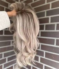 Peruca Ombre Ash Loira Destaque Ondulada 100% Cabelo Humano Remy 13x4 Renda Frontal comprar usado  Enviando para Brazil
