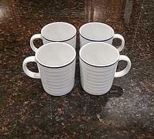 CONJUNTO DE 4 Canecas de Porcelana 12 oz Caixa e Barril ROLETA Branco com nervuras Portugal comprar usado  Enviando para Brazil