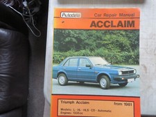Triumph acclaim autodata for sale  RHYL