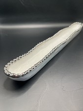 Bandeja para servir azeitona cerâmica branca prata Pampa Bay Salerno 14"" comprar usado  Enviando para Brazil