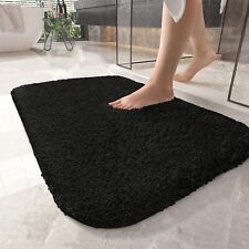 Tapete peludo grosso 16 "x24", tapete de banho antiderrapante, preto 1 peça comprar usado  Enviando para Brazil