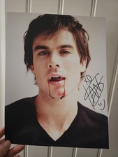 Foto ASSINADA de Ian Somerhalder 8,5x11 - Autógrafo de The Vampire Diaries  comprar usado  Enviando para Brazil