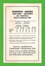 Timetable leaflet dearneways for sale  BIRMINGHAM