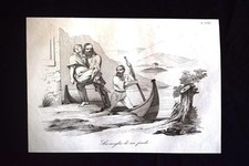 Usado, Incisione d'allegoria e satira La morte di Anita Garibaldi Don Pirlone 1851 comprar usado  Enviando para Brazil