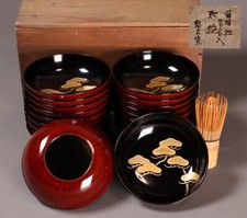 Prato pequeno de madeira laca japonesa 4,72 polegadas conjunto de 20 cerimônias de chá de pinho dourado comprar usado  Enviando para Brazil