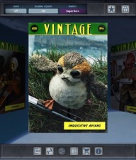 DIGITAL Topps Star Wars - VINTAGE Série 2 Verde Cromado INQUISITIVE AVIANS Porg comprar usado  Enviando para Brazil