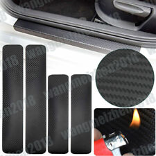 Protetor de degrau protetor painel tampa soleira porta placa arranhão fibra de carbono preto carro 4x comprar usado  Enviando para Brazil