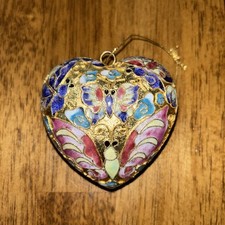 Vintage cloisonné heart for sale  Jackson