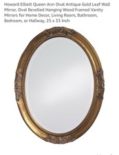 beveled oval wall mirror for sale  Hammond