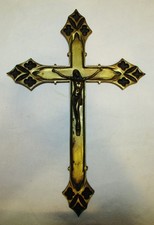 Crucifix vintage moderniste d'occasion  Hennebont