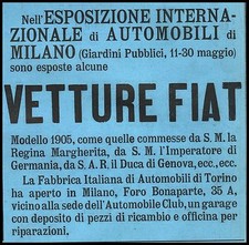 Pubblicita 1905 fiat usato  Biella