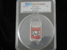 Moeda de prata 2019 Tuvalu Simpsons DUFF BEER 1 oz .9999 - PCGS MS70 First Strike comprar usado  Enviando para Brazil