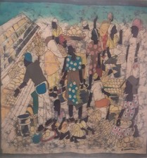 Vintage batik silkscreen for sale  ILFORD