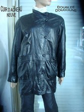 Veste manteau cuir d'occasion  Villeneuve-Loubet