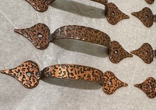 Lote de 10 gavetas rústicas de cobre martelado vintage puxador armário alça colonial Amerock comprar usado  Enviando para Brazil