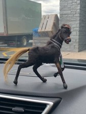 Brinquedo cavalo preto vintage comprar usado  Enviando para Brazil