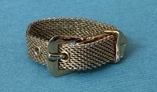 Usado Anel de Malha Dourada Estilo Fivela de Cinto Estilo Ajustável Tamanho 5-7 comprar usado  Enviando para Brazil