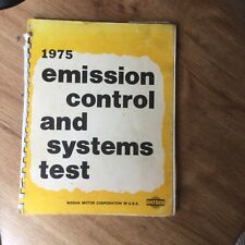 1975 Emission Control And Systems Test Datsun Nissan Motor Corp. Paperback Book segunda mano  Embacar hacia Mexico