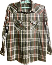 Camisa xadrez vintage Western Frontier masculina manga comprida estalo pérola cowboy comprar usado  Enviando para Brazil