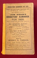 1920 wisden softback for sale  HIGH PEAK