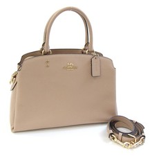 Usado Coach Lily Carryall 91493 Bolsa de Mão 2 Vias, Couro Bege, Bolsa de Ombro, comprar usado  Enviando para Brazil