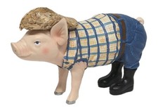 Usado, Estatueta Westland This Little Piggy Farmer Country Piggy Pig  comprar usado  Enviando para Brazil