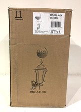 Usado, Lanterna de parede Transglobe Lighting 4503BK 3 luzes preta Coach com vidro transparente nova comprar usado  Enviando para Brazil