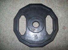 1" BARBELA DE ADERÊNCIA DE FERRO 5 lb PLACA MUSCULAÇÃO HOMEM FORTE exercício fitness ginástica abdominal comprar usado  Enviando para Brazil