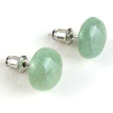 Brincos femininos ovais de prata com pedra preciosa de jade natural aventurina comprar usado  Enviando para Brazil