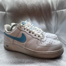 Tênis esportivo baixo tamanho 10 Nike Air Force 1 '07 branco azul universitário 315115-112 comprar usado  Enviando para Brazil