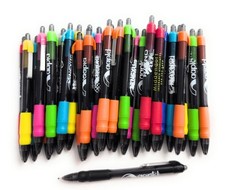 Lote de 30 quilates bolígrafos de clic con error de impresión MAXGLIDE bolígrafo de cubo: agarre de goma grueso MULTICOLOR segunda mano  Embacar hacia Mexico