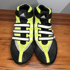Tênis de luta livre masculino Adidas tamanho 10 preto verde limão tapete de aderência leve comprar usado Tênis de luta livre masculino Adidas tamanho 10 preto verde limão tapete de aderência leve comprar usado  Enviando para Brazil