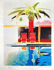 David hockney litografia usato  Roma