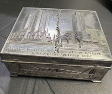 CAIXA RARA DE CIGARRO CHICAGO 1933-1934 WORLD FAIR SOUVENIR METAL comprar usado  Enviando para Brazil