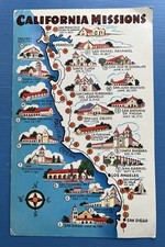 California missions map for sale  Reedsville