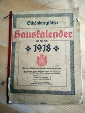 Schönburgischer hauskalender  gebraucht kaufen  Wildenfels