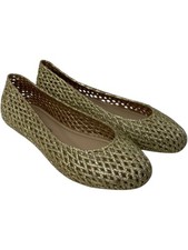 Sapatos Melissa Flats Tamanho 5 Jason Wu Ouro Geleia Balé Glitter Sapatos Slip On NOVO comprar usado  Enviando para Brazil