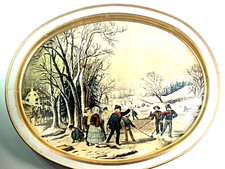 Currier ives oval for sale  Mayer