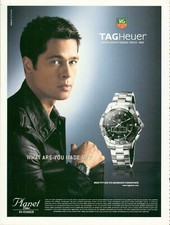 Relógio TAG HEUER AQUARCER CHRONOTIMER revista impressa anúncio anúncio vintage Brad Pitt comprar usado  Enviando para Brazil