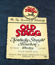 Usado, Etiqueta de uísque antiga vintage Old Stagg JH1 comprar usado Usado, Etiqueta de uísque antiga vintage Old Stagg JH1 comprar usado  Enviando para Brazil