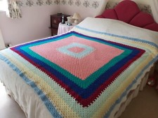 Retro crochet throw for sale  TAVISTOCK