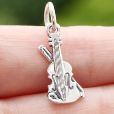 Dije colgante de violín en plata de ley 925 instrumentos musicales para collar segunda mano  Embacar hacia Mexico