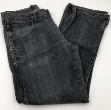 Jeans Wrangler preto desbotado Ace jeans cintura média boot cut tamanho 34, usado comprar usado  Enviando para Brazil