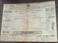 1922 oyly carte for sale 1922 oyly carte for sale  STROUD